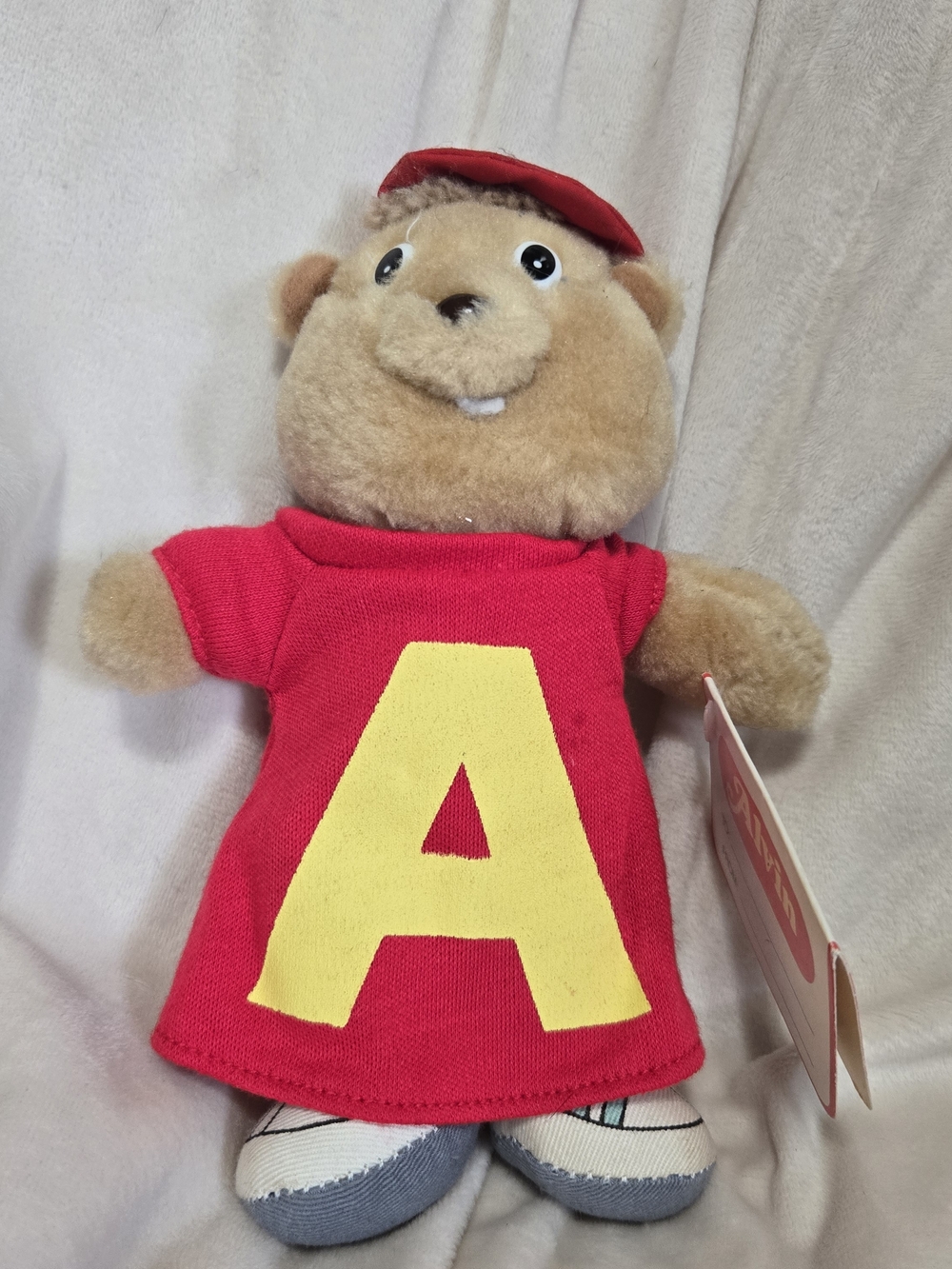 Red Alvin The Chipmunk Small Plush From Burger King 1987